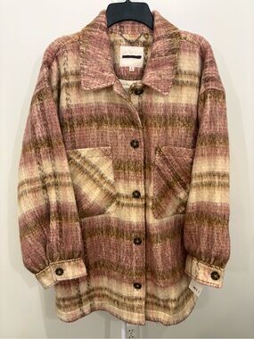 New with Tags Lucky Brand Oversized Plaid Shirt Jacket XL